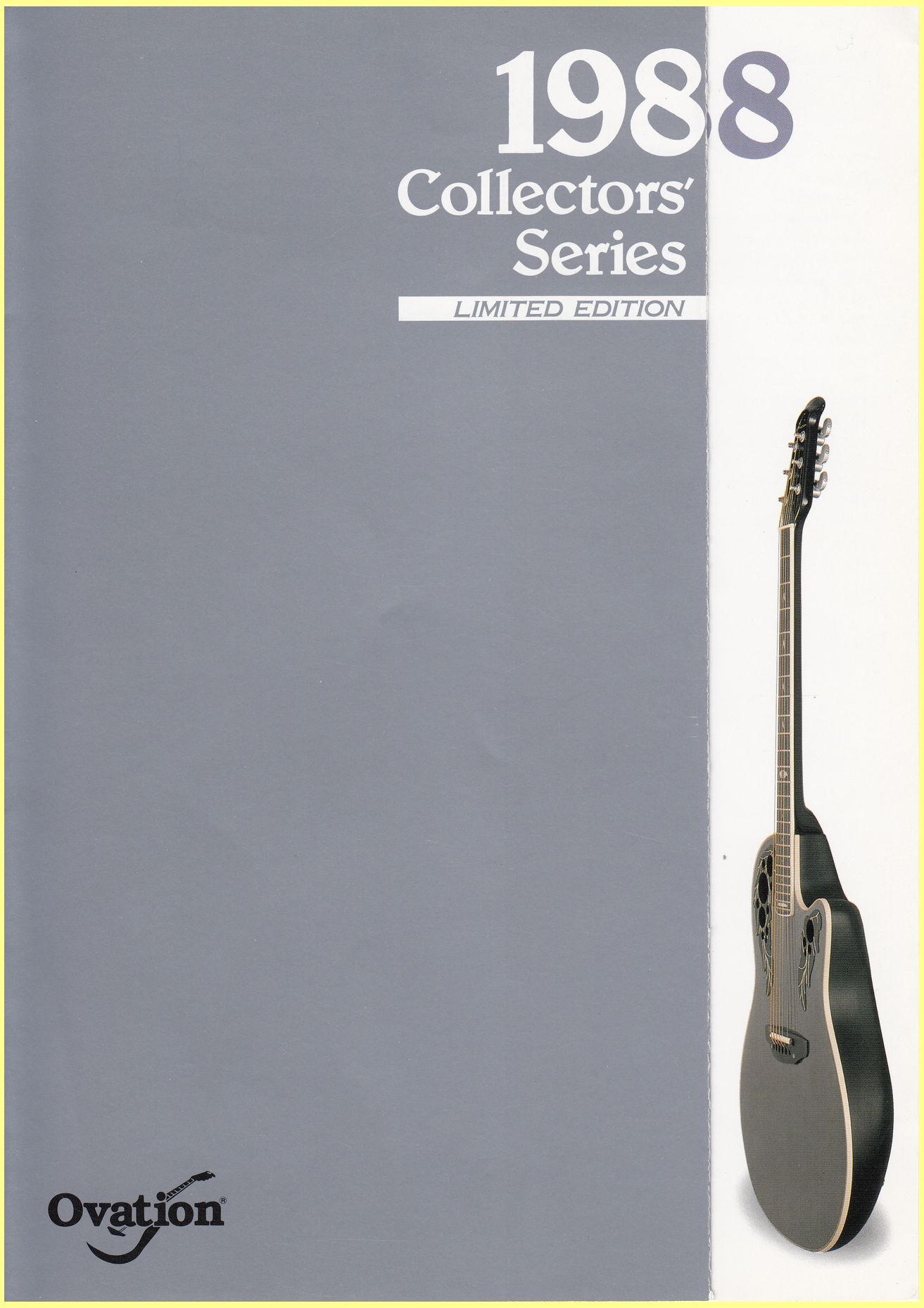 Ovation 1988 Collector's Model Japanese Brochure Ovation 1988 Collector's Model Japanese Brochure