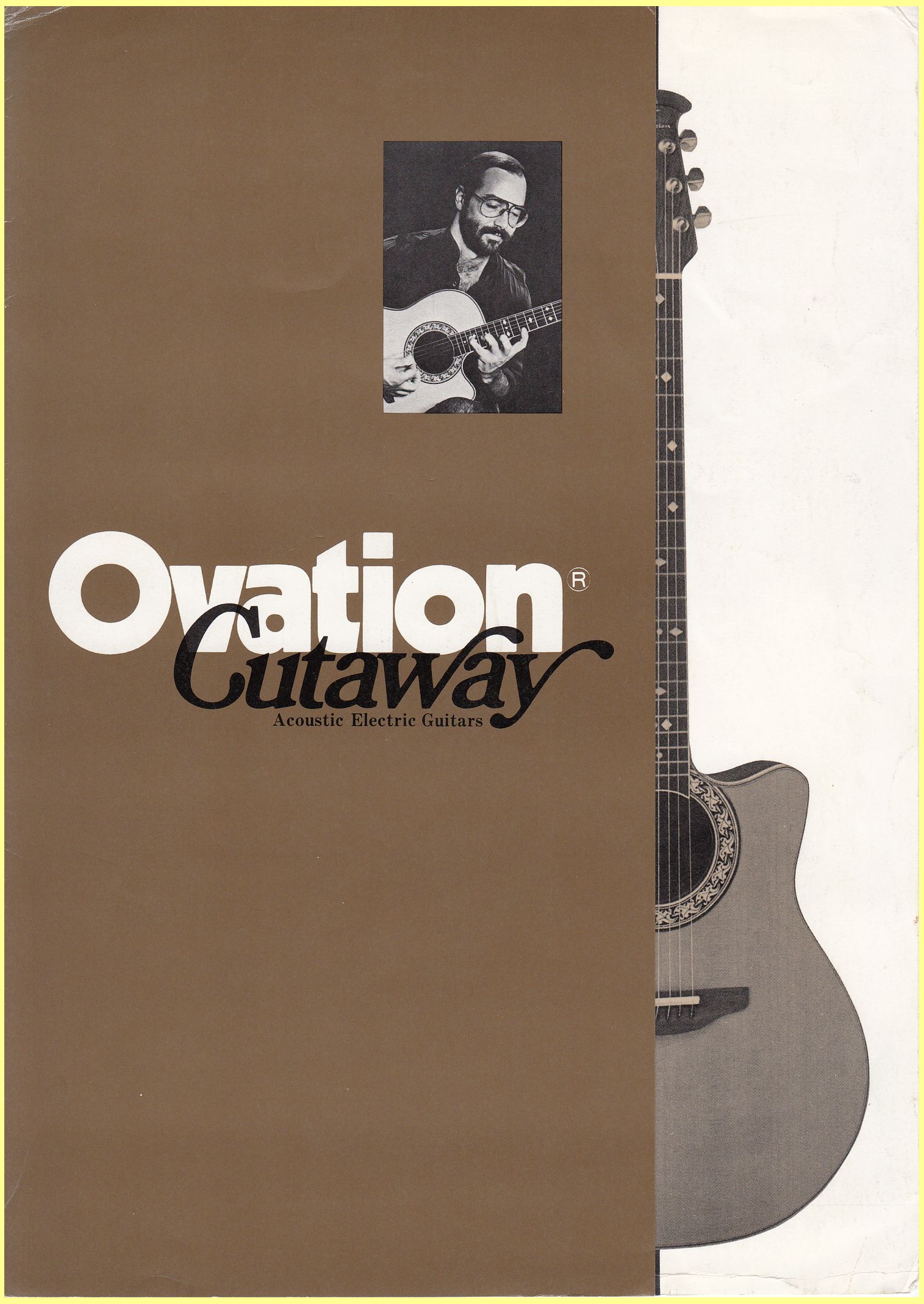 80's Ovation Cutaway with Al Di Meola Japanese Brochure