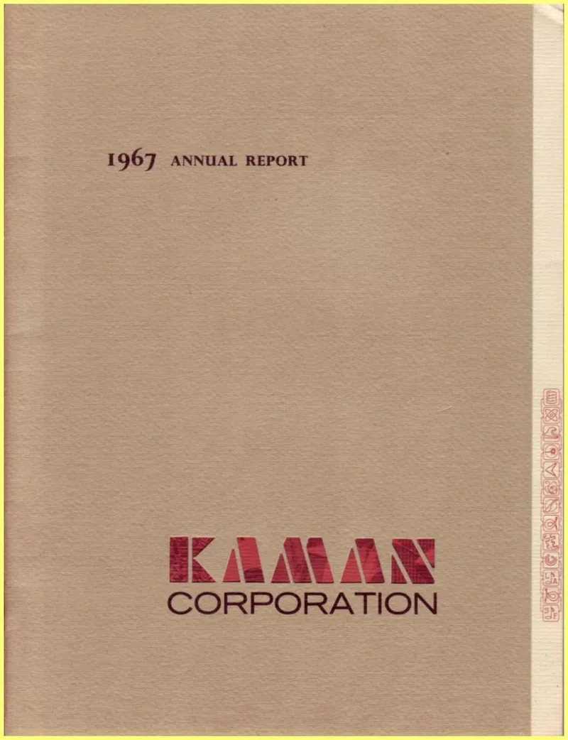 1967 Kaman Corporation Annual Report (22nd)