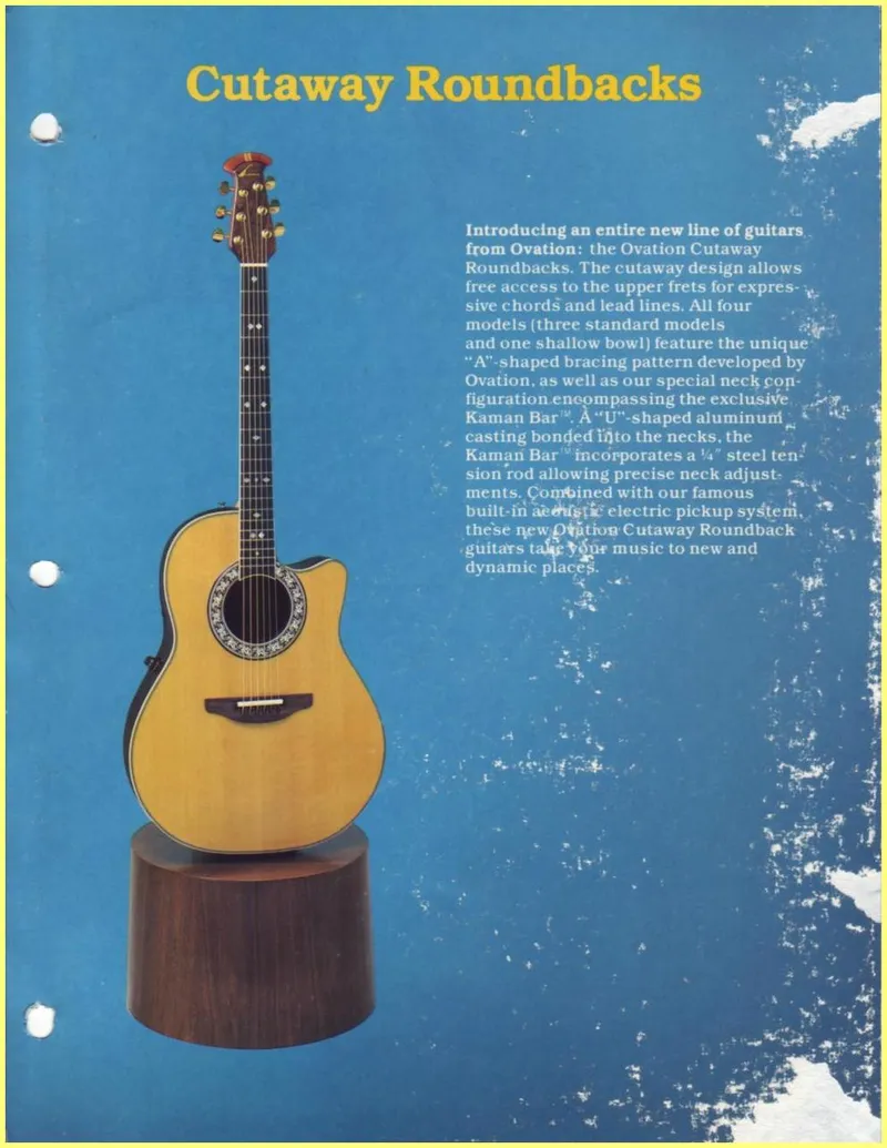 1980 Ovation Award Cutaway US Info Sheet 01