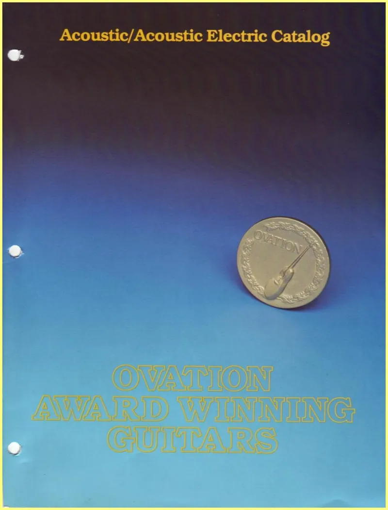 Ovation Award Winning Guitars Acoustic/Acoustic Electric Catalog