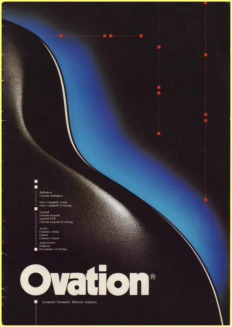 Ovation Acoustic/Acoustic Electric Guitars Japanese Catalog