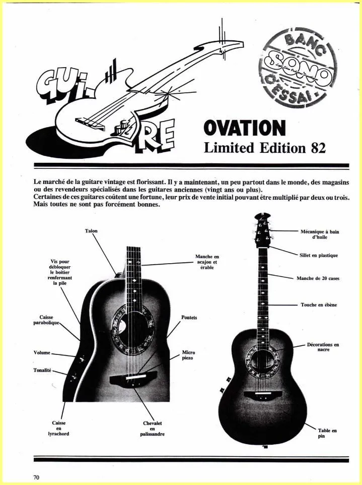Ovation Limited Edition 82 - French Guitar Review