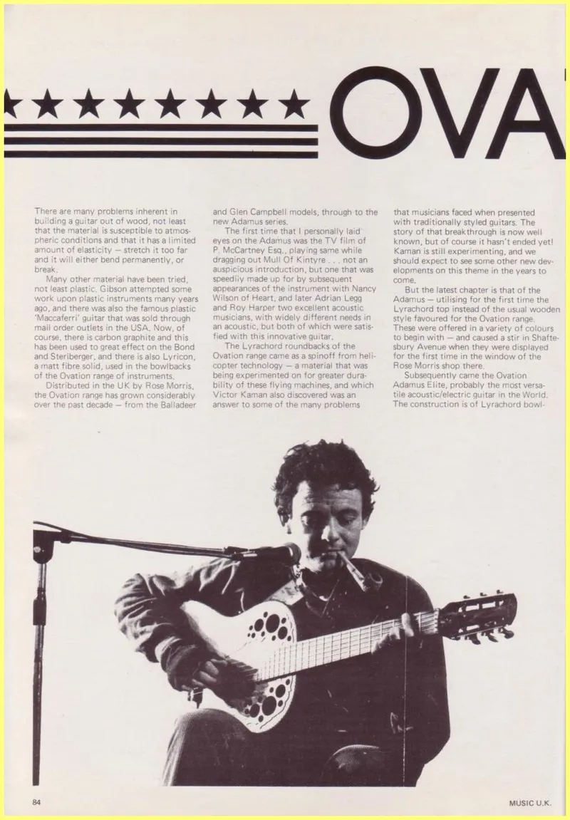 Ovation Guitars Review - UK Magazine