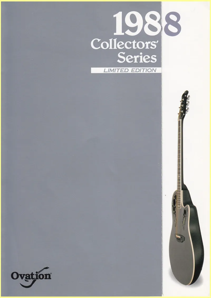 1988 Ovation Collectors' Series Limited Edition Japanese Brochure