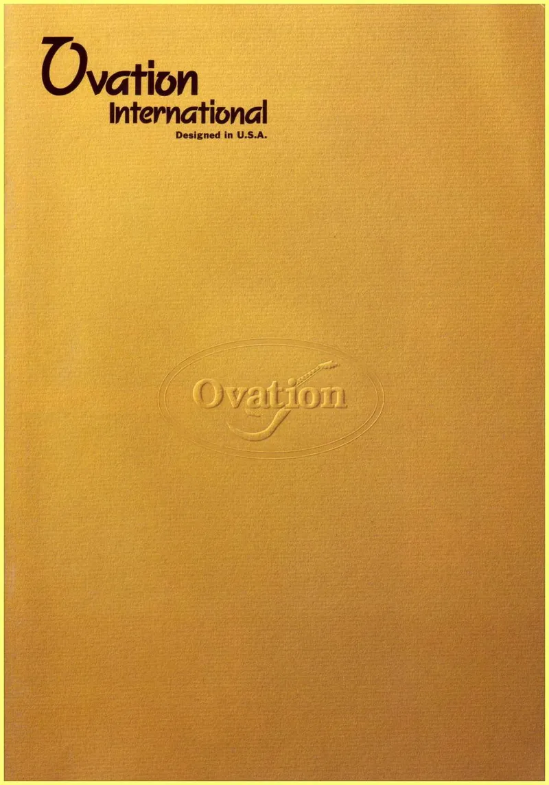 Ovation International 1992 Japanese Market Guitar Catalog