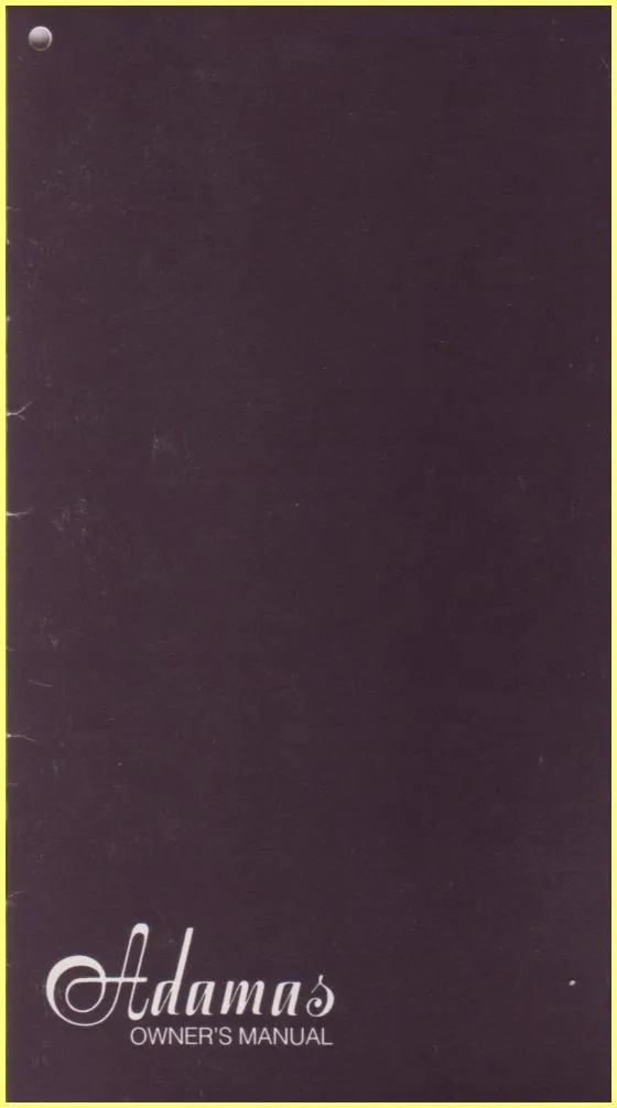 Adamas Guitar Owner's Manual