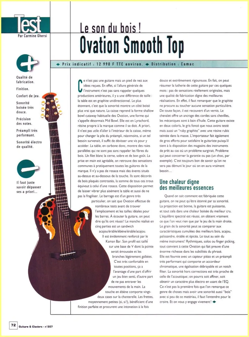 1999 Ovation Adamas SMT French Review