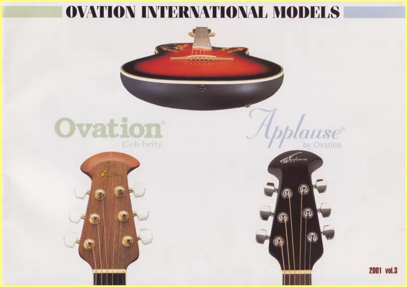 Ovation International Models 2001 Vol.3 - Celebrity & Applause Japanese Catalog