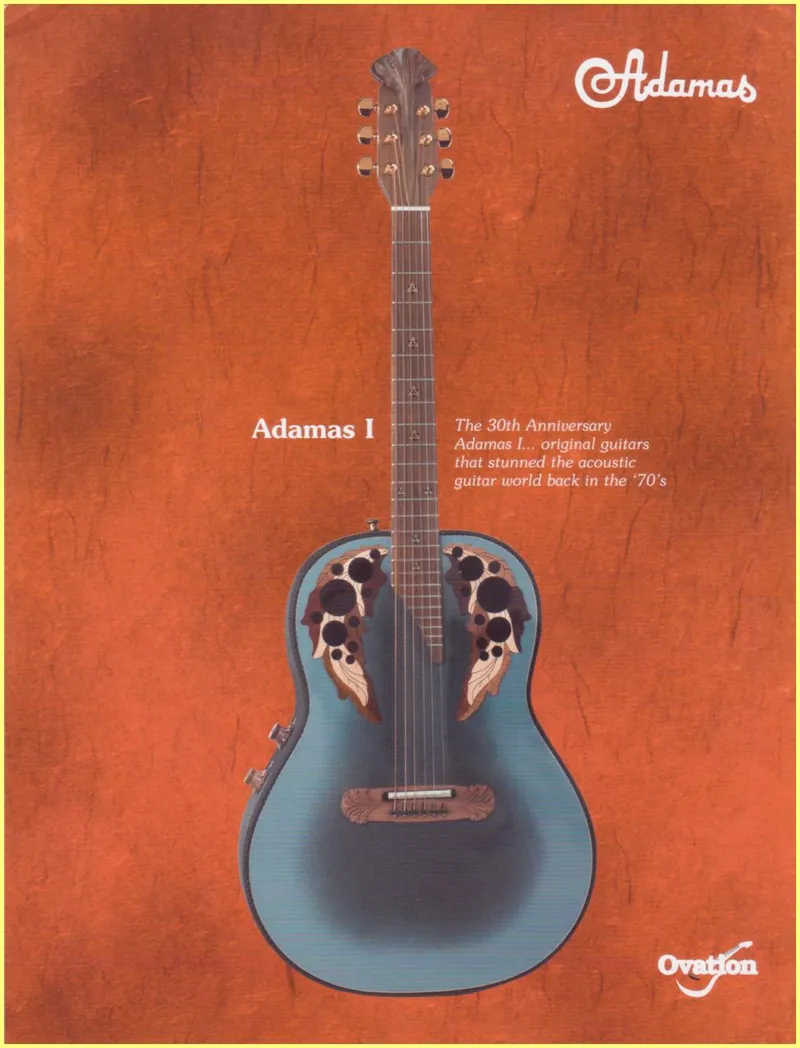 Ovation Adamas I 30th Anniversary Model 1687 Product Sheet