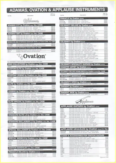 2005 Full Line UK Price List