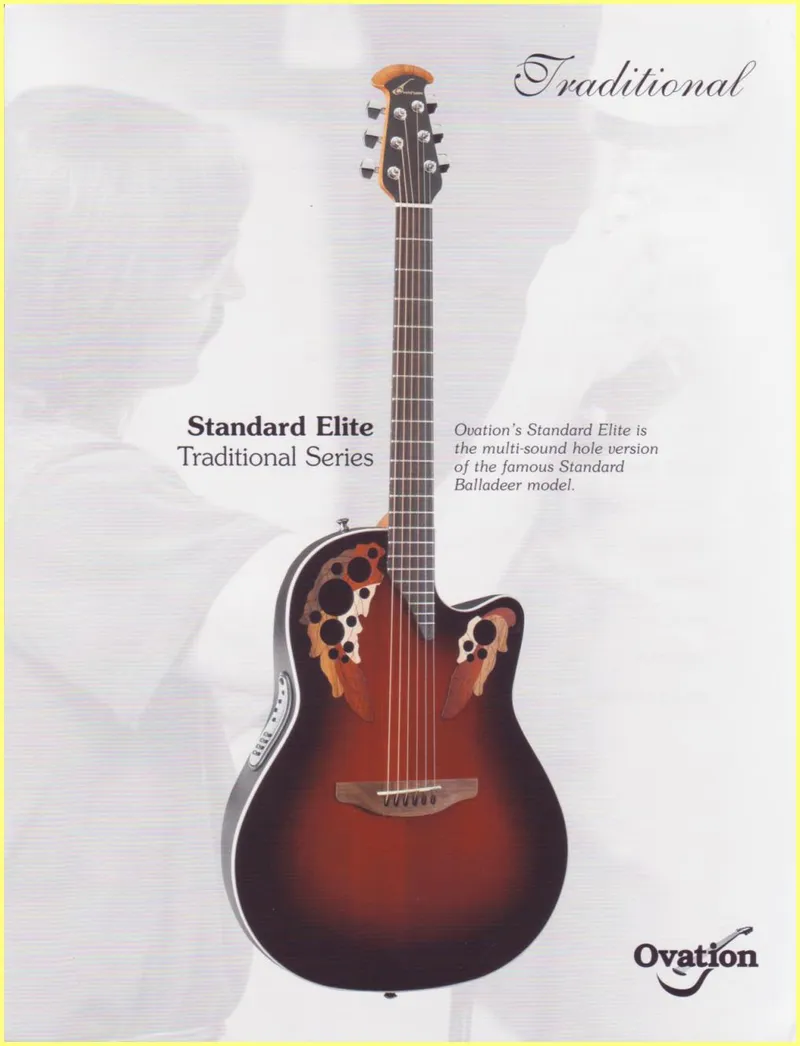 Ovation Standard Elite Traditional Series Product Sheet