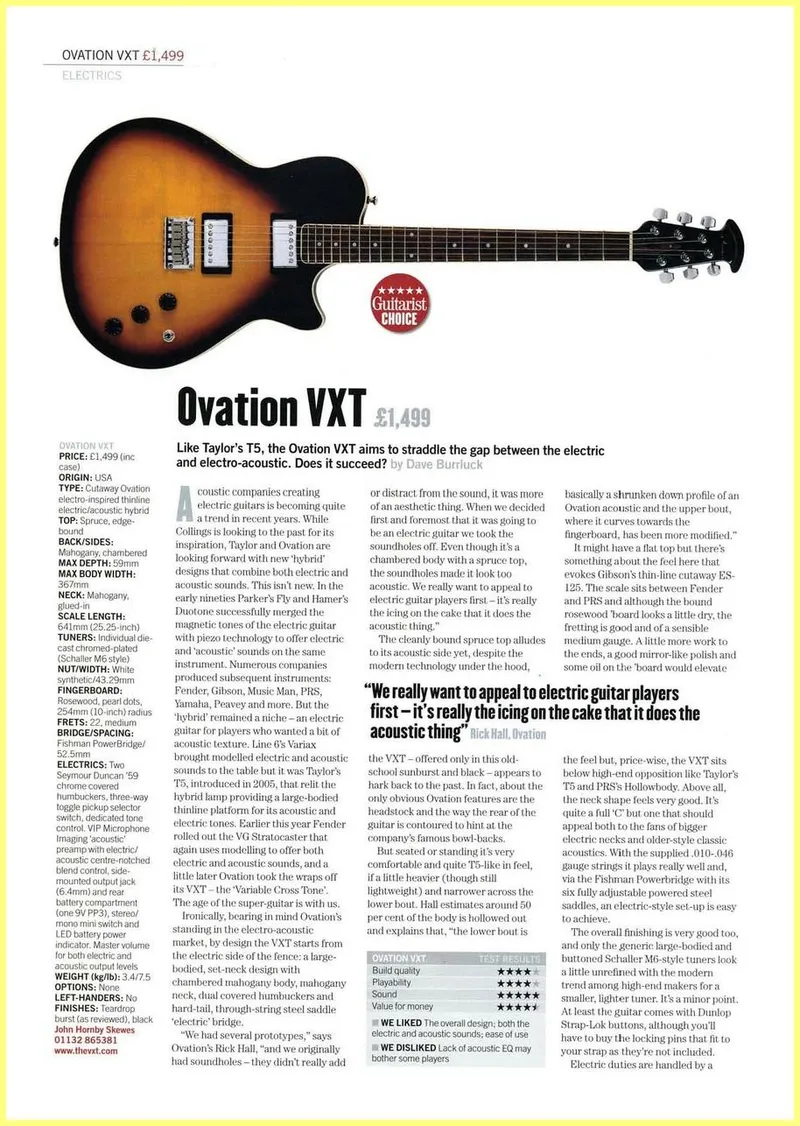 2007 Ovation VXT Review (UK)