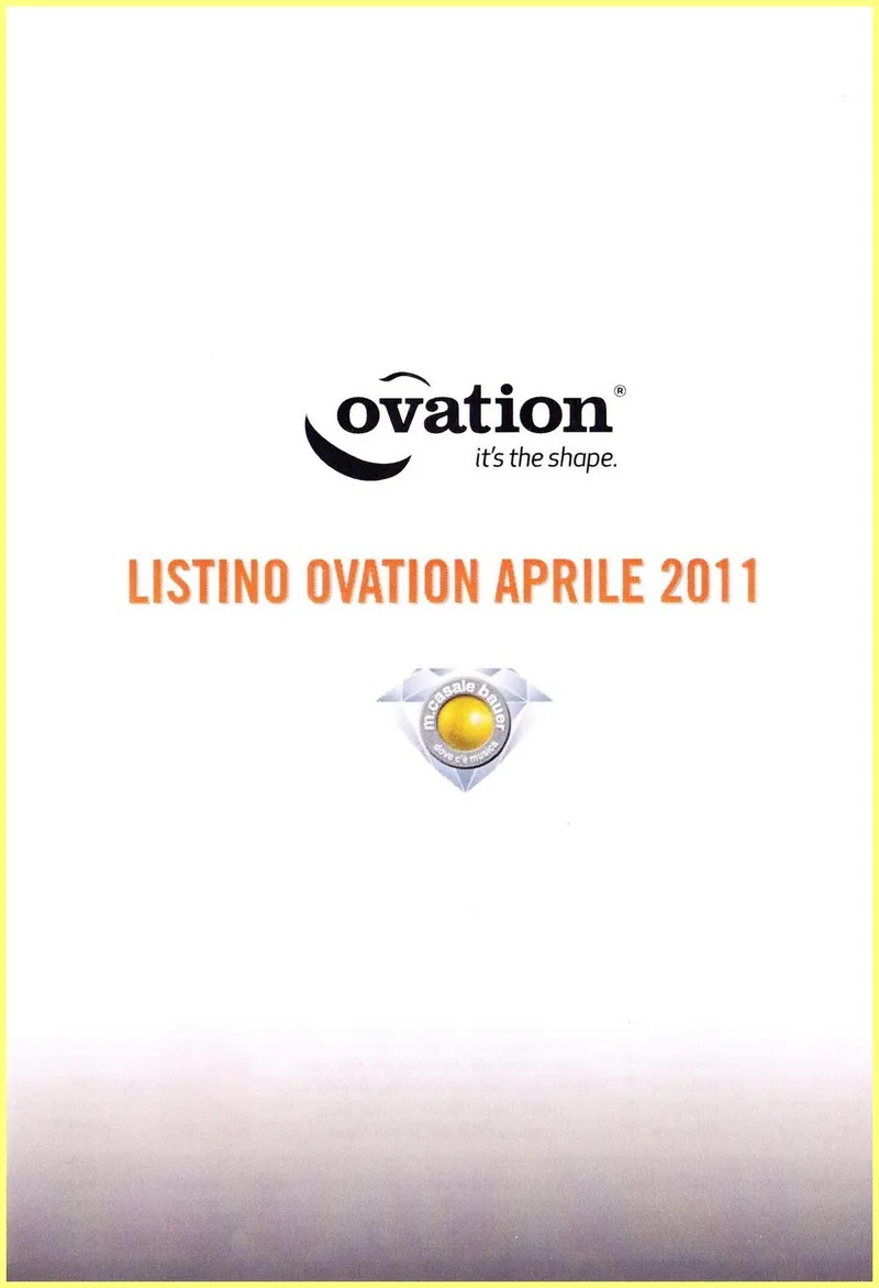 Ovation Italian Dealer Price List - April 2011 (M. Casale Bauer)