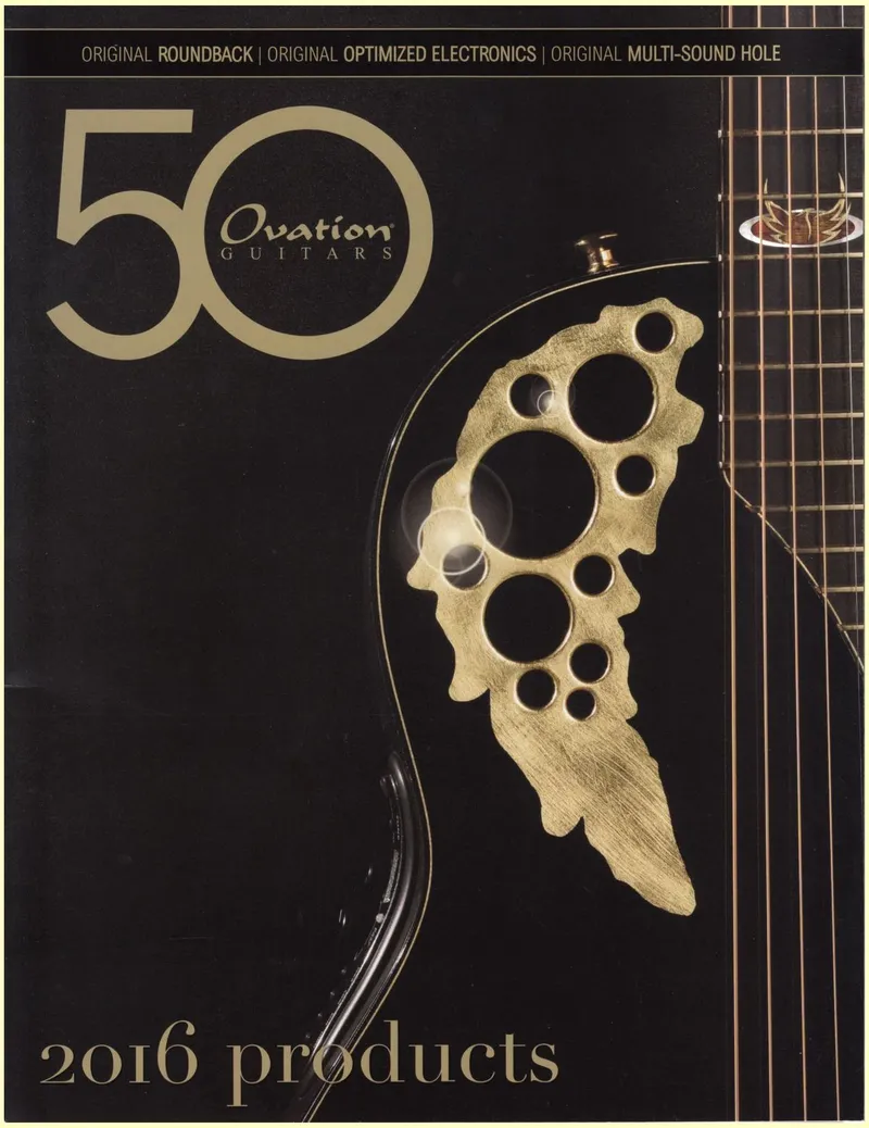 Ovation Guitars 50th Anniversary 2016 Product Brochure