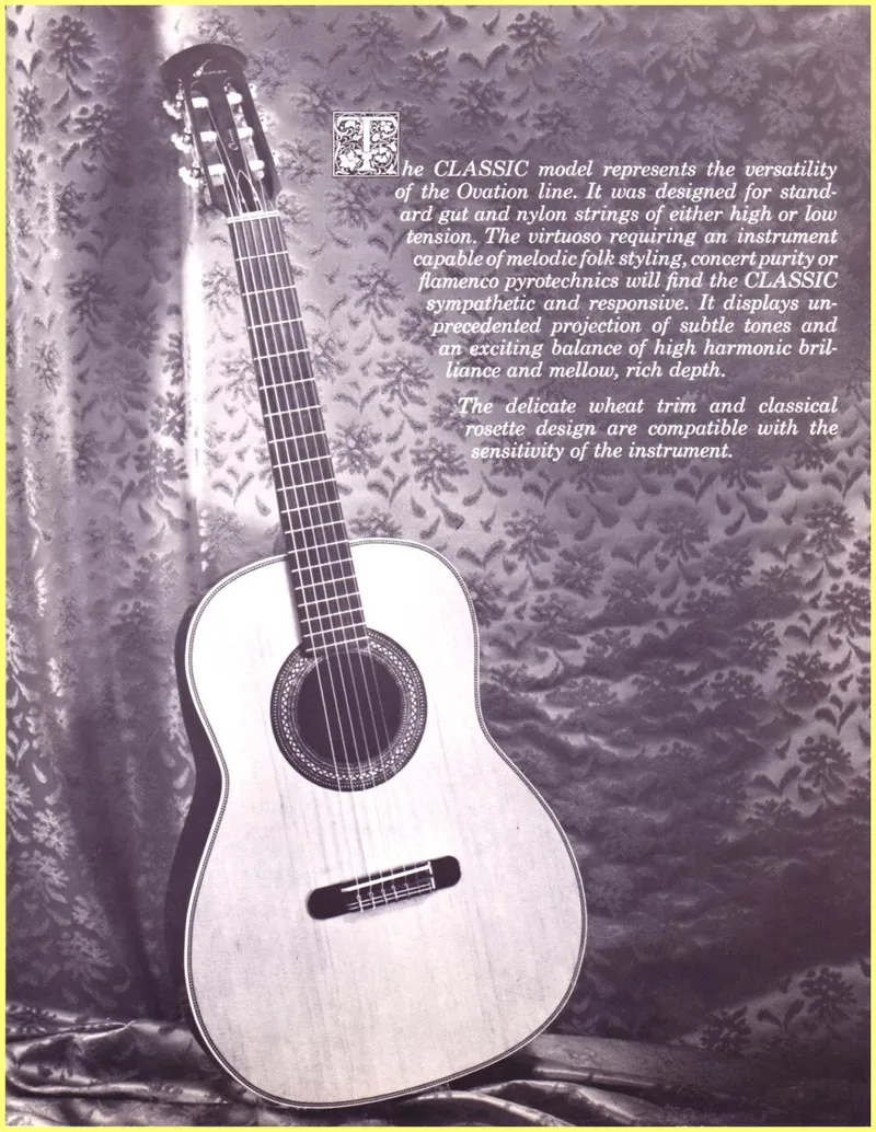 Ovation Classic Model Guitar Brochure