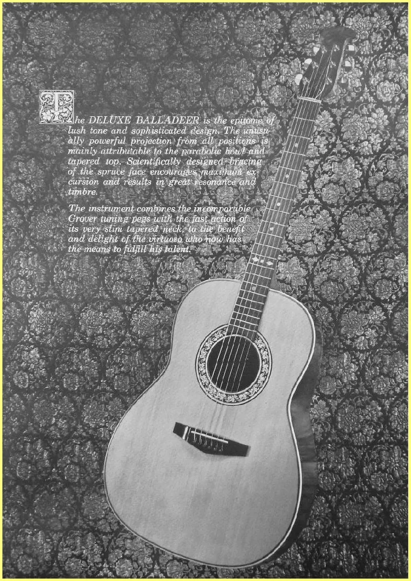 Ovation Deluxe Balladeer Product Brochure