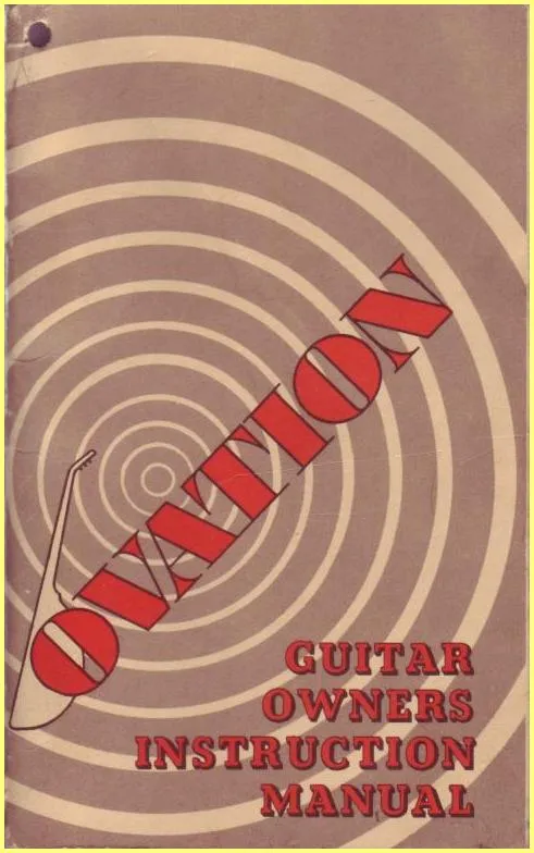 Ovation Guitar Owners Instruction Manual