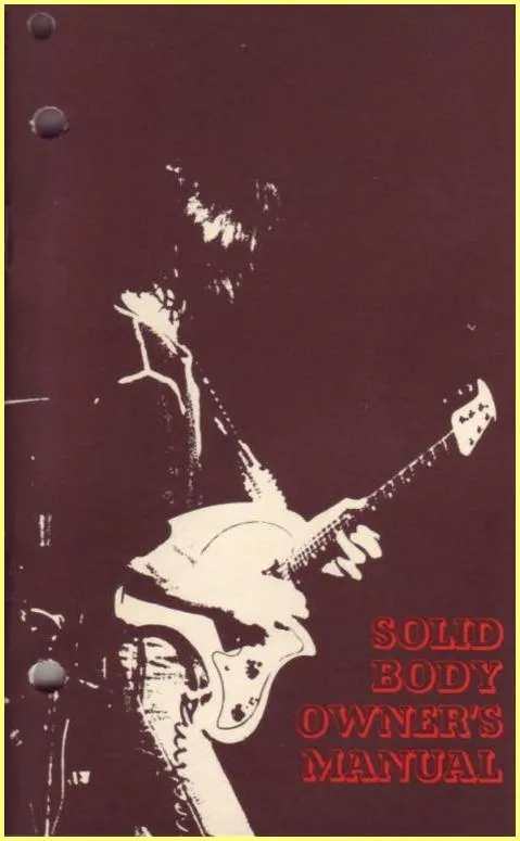 Ovation Solid Body Owner's Manual