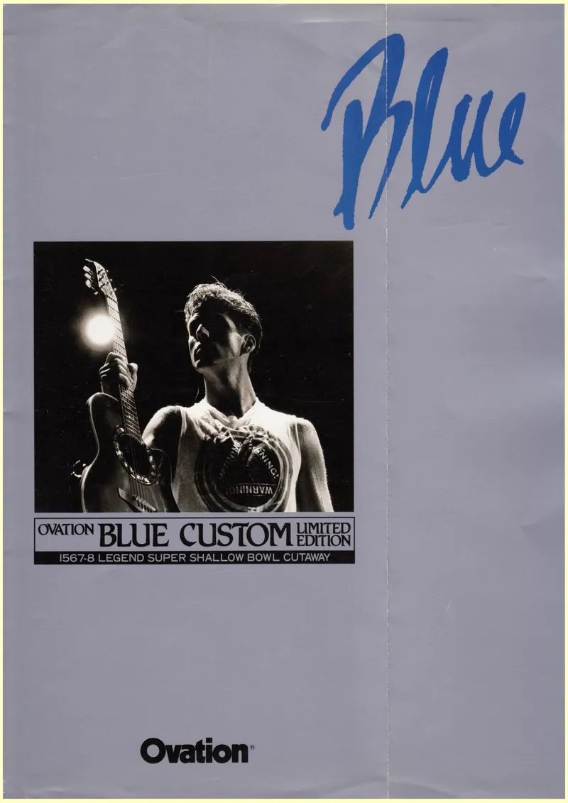 Ovation Blue Custom Limited Edition 1567-8 Japanese Brochure