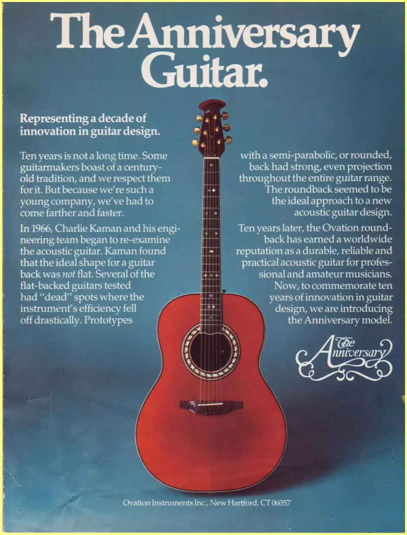 The Anniversary Guitar - Ovation 10th Anniversary Model