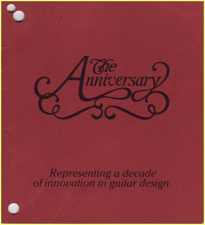 Ovation The Anniversary Model Guitar Brochure