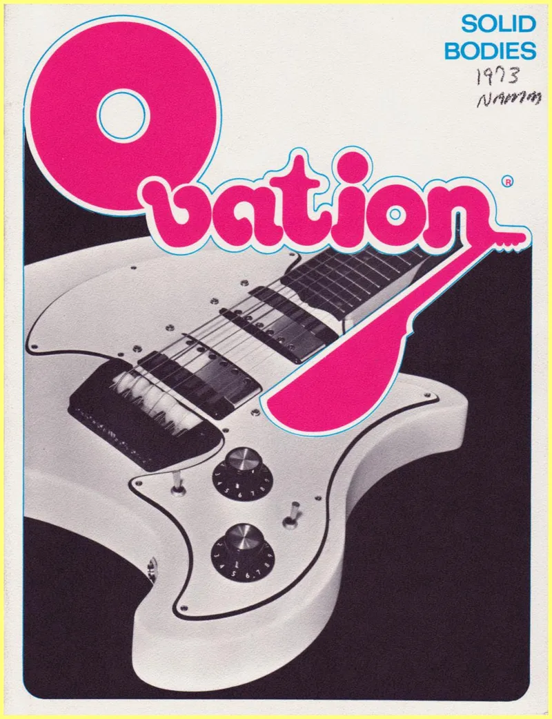 Ovation Solid Bodies 1973 Guitar Catalog