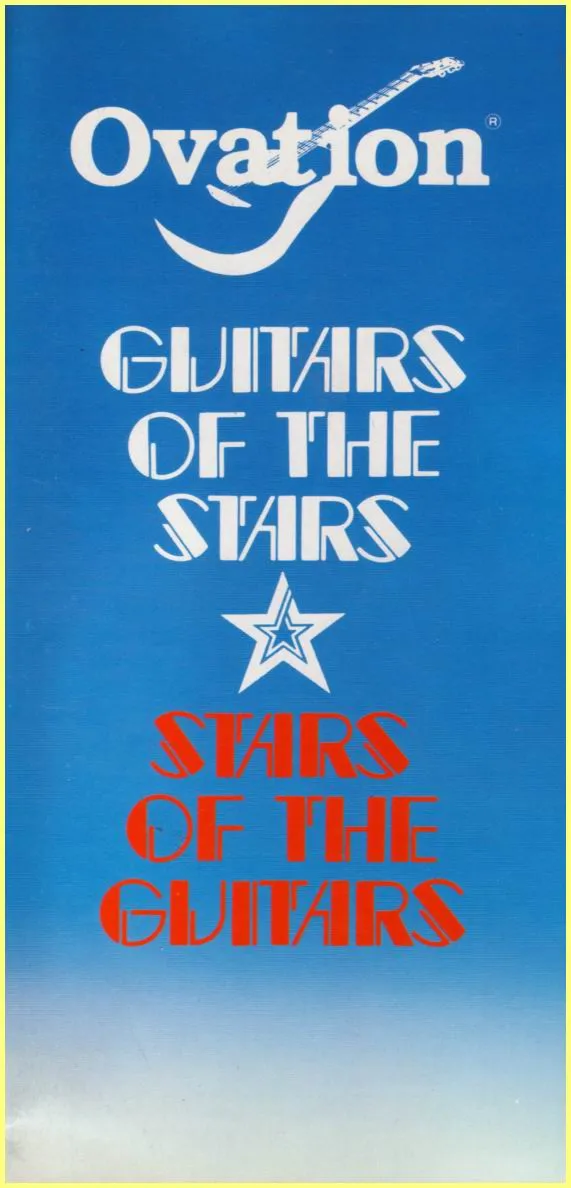 Ovation 'Guitars of the Stars / Stars of the Guitars' 1986 German Catalog