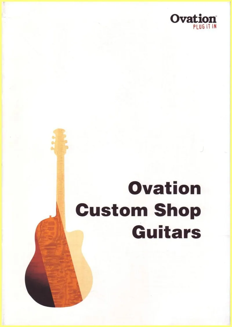 Ovation Custom Shop Guitars - Japanese Market Catalog