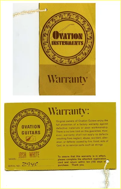 Josh White Warranty