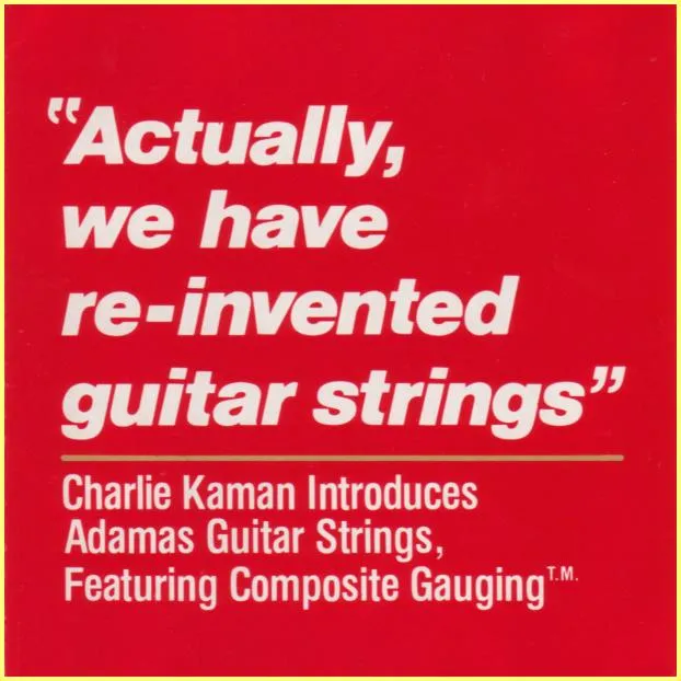 Adamas Composite Gauging Guitar Strings by Kaman Musical String Corp.