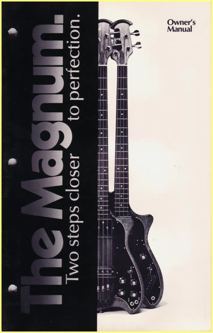 Ovation Magnum Bass Owner's Manual