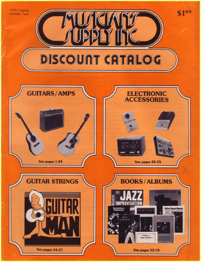 Musician's Supply Inc. 1976 Discount Catalog Number Two - Guitars & Strings
