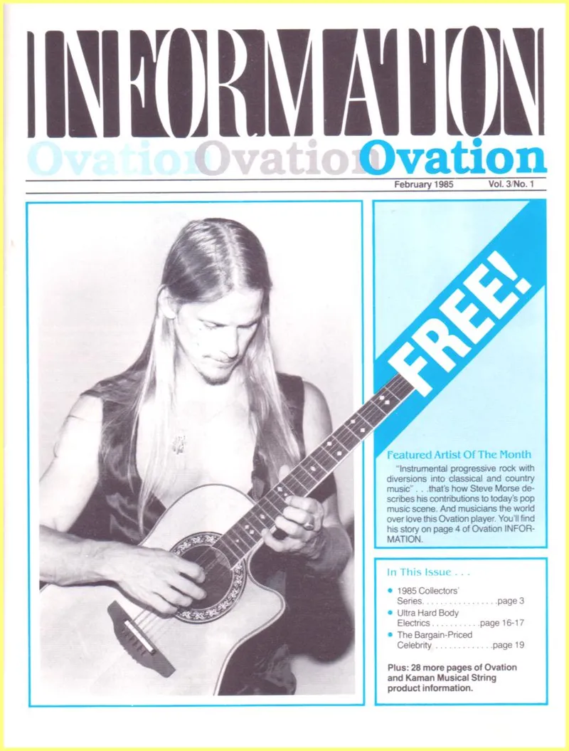 Ovation Information - February 1985 Product Catalog (Vol. 3/No. 1)