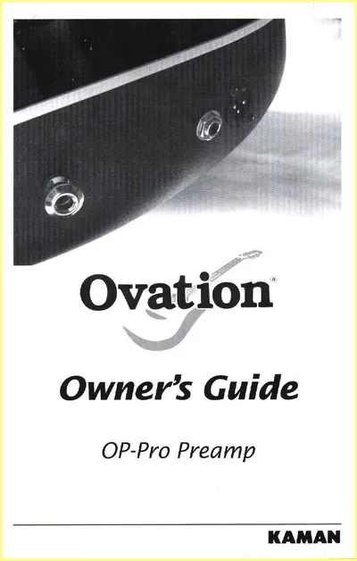 Ovation OP-Pro Preamp Owner's Guide | Ovation Tribute