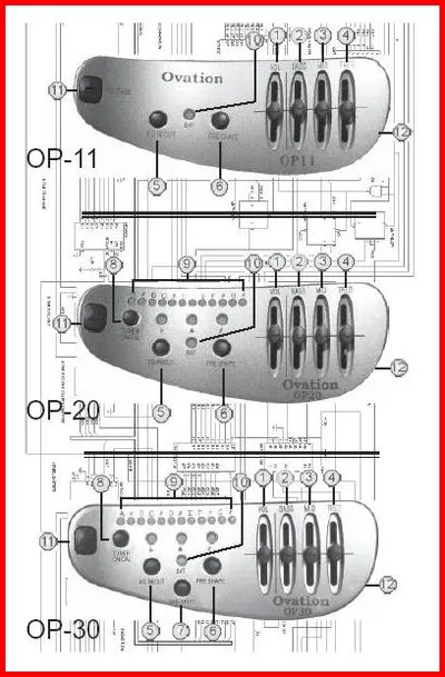 Ovation Acoustic-Electric Preamps OP-11, OP-20, OP-30 Owner's Guide ...