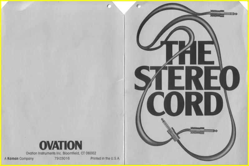 The Stereo Cord - Ovation Guitar Stereo Cord Instructions