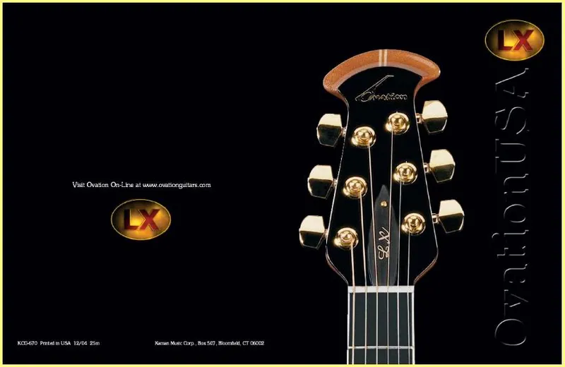 Ovation USA LX Series Acoustic-Electric Guitars Catalog