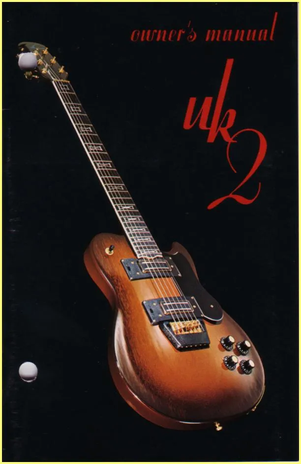Ovation UK II Electric Guitar Owner's Manual
