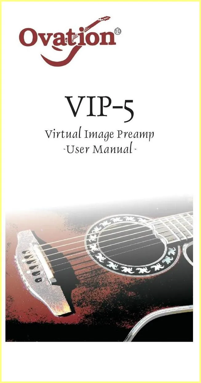 Ovation VIP-5 Virtual Image Preamp User Manual