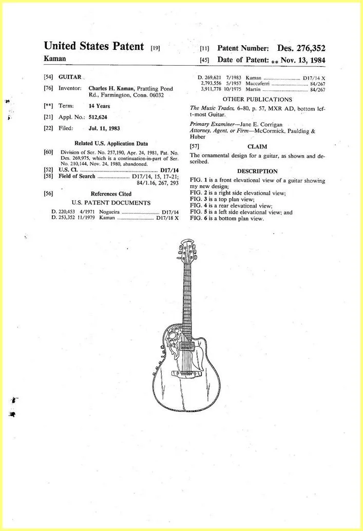 Adamas with Pickup 1983 Patent