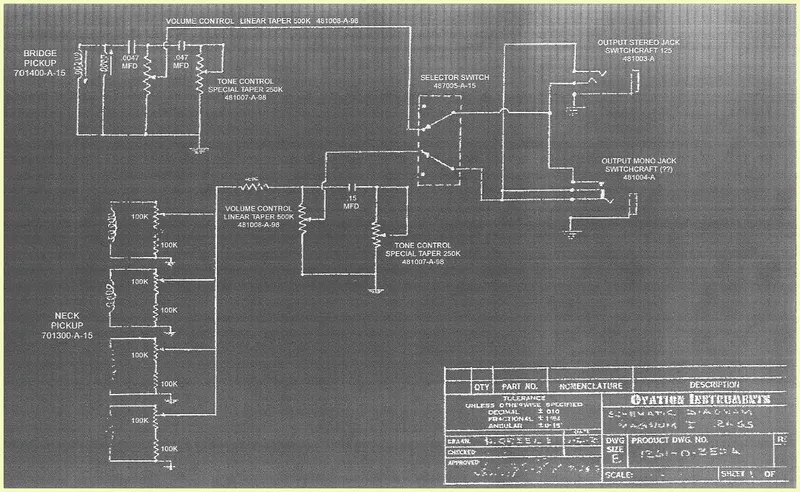 Ovation Magnum I Bass Guitar Wiring Schematic