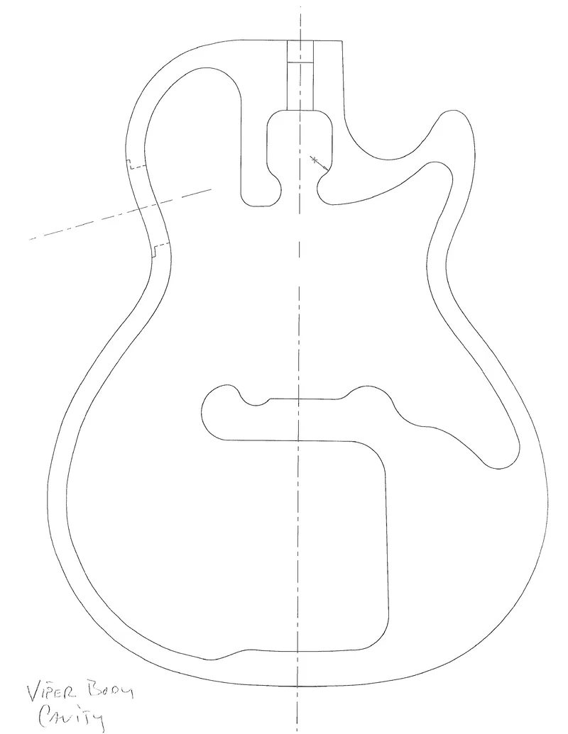 Ovation Viper USA Body Cavity Routing Template