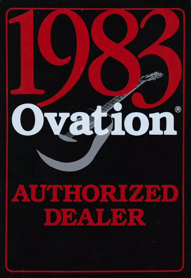 1983 Ovation Authorized Dealer Sticker