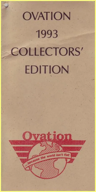 Ovation 1993 Collectors' Edition Brochure