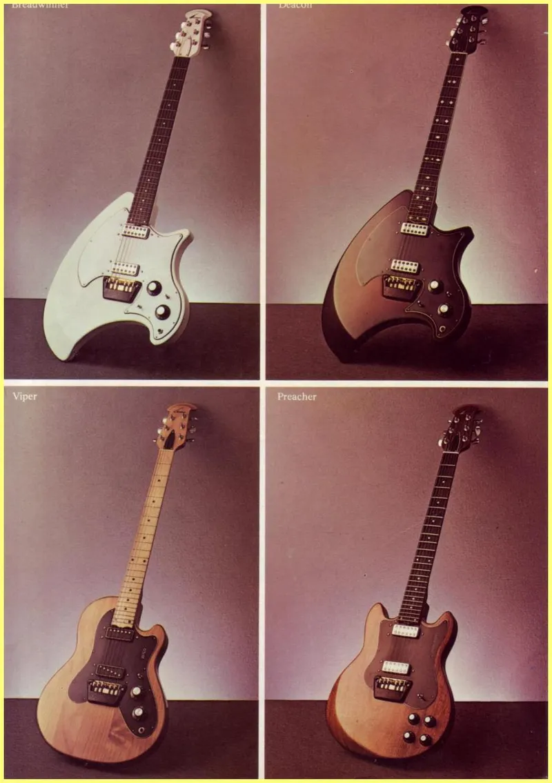 Ovation Solid Body Electric Guitars - Rose-Morris UK Advertisement (1977)