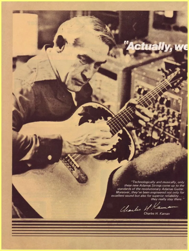 Charlie Kaman Introduces Adamas Guitar Strings, Featuring Composite Gauging