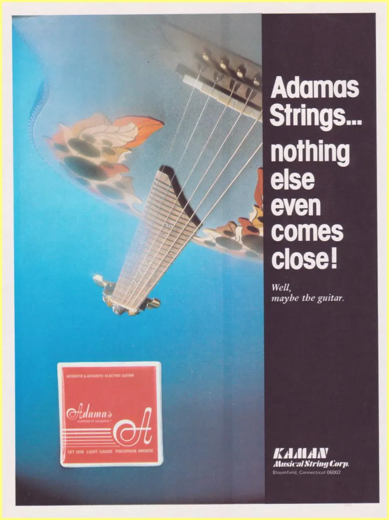 Adamas Strings by Kaman Musical String Corp. Advertisement