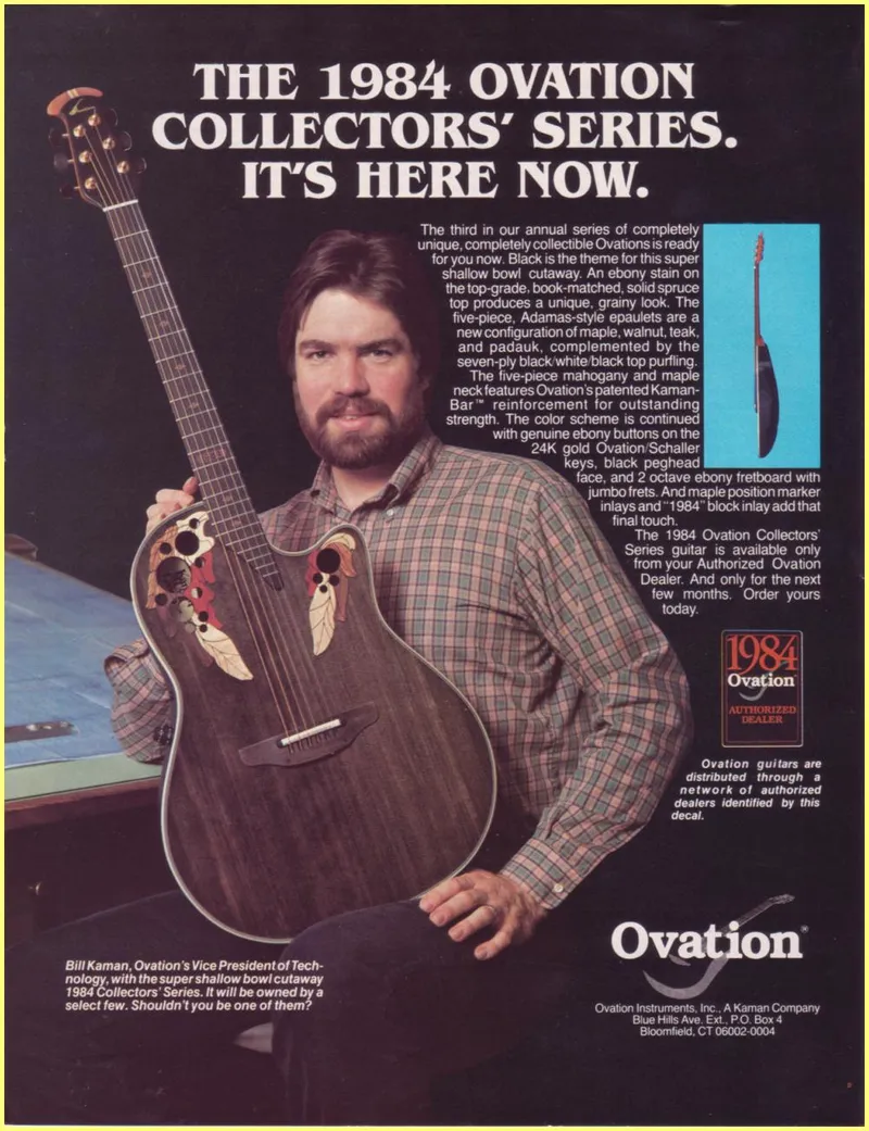 1984 Ovation Collectors' Series Advertisement
