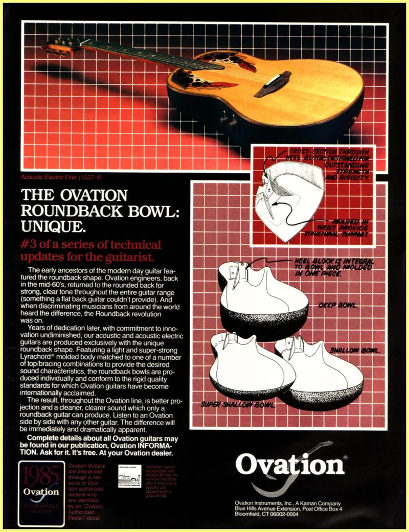 Ovation Roundback Bowl: Unique – Technical Update #3 for the Guitarist